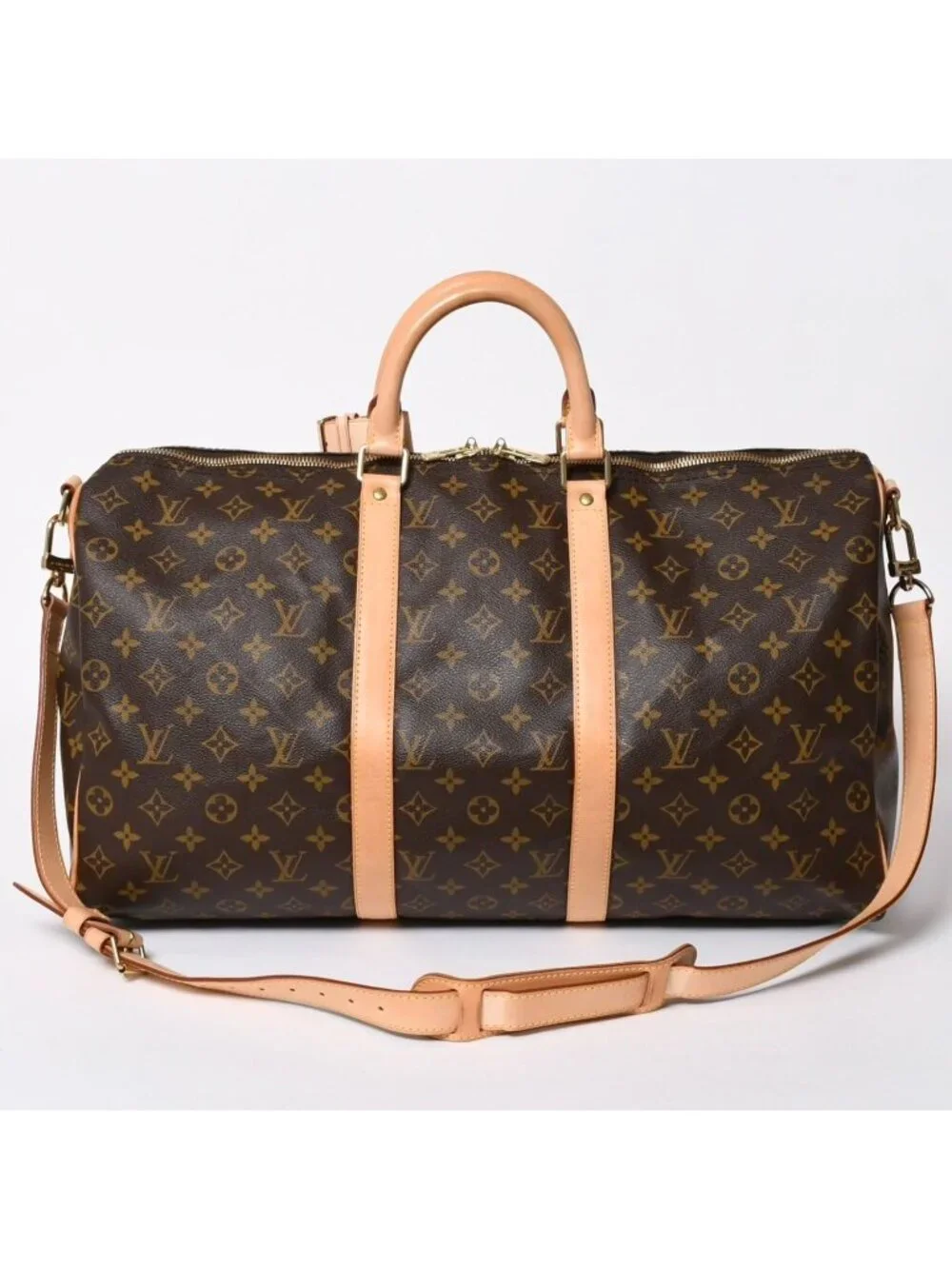 Louis Vuitton Monogram Keepall Bandouliere 50 Brown Boston Bag